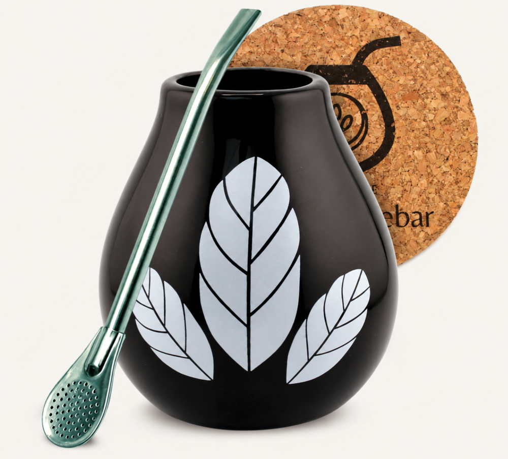Luka Hoja crni set – posuda i bombilla