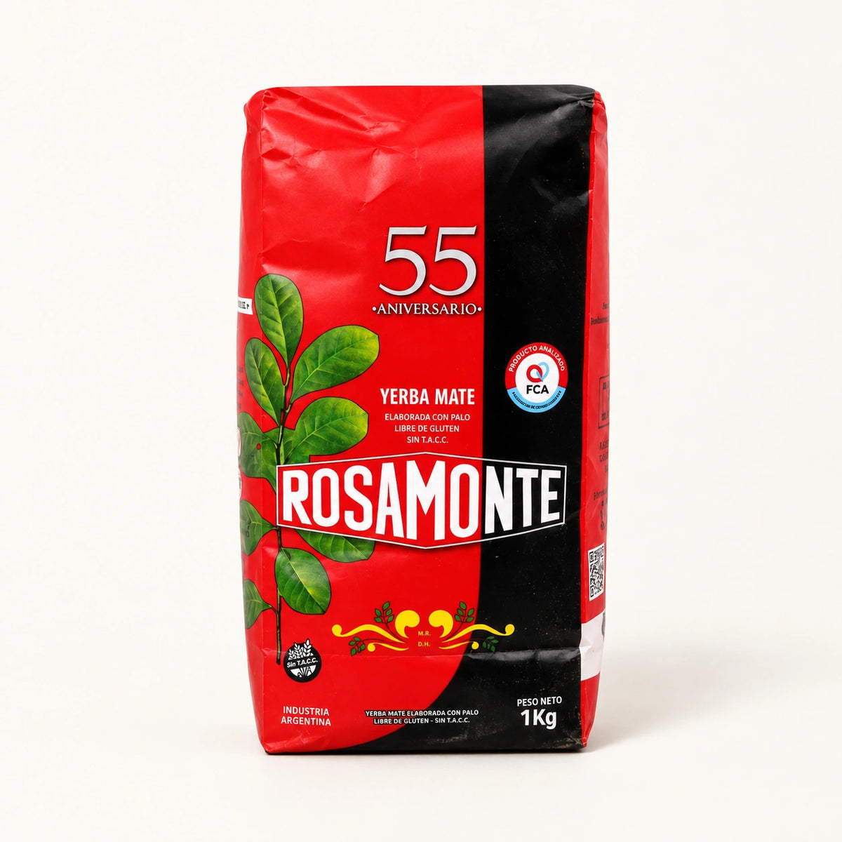 Rosamonte 55 Aniversario yerba mate 1 kg — fotografija proizvoda na svetloj pozadini