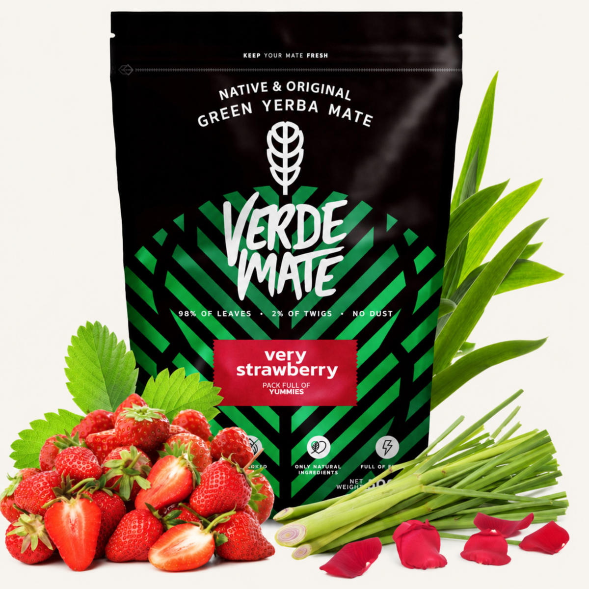 Verde Mate Green Very Strawberry 500 g – fotografija proizvoda