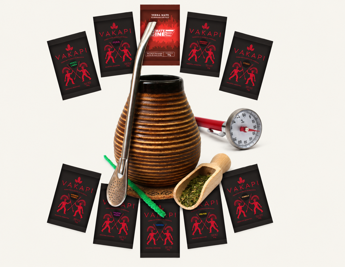Yerba mate set Vakapi i Mateine – braon posuda – fotografija proizvoda