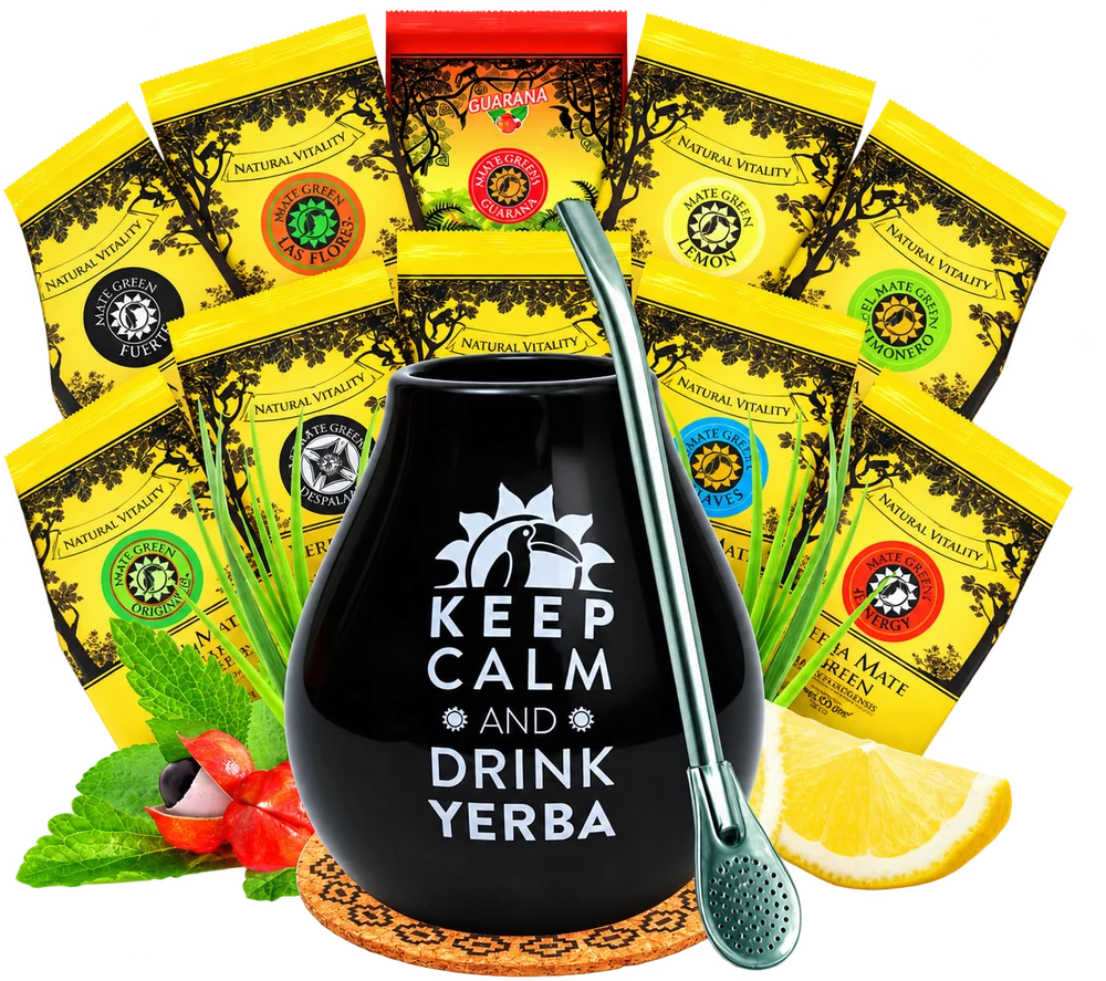 Mate Green degustacioni set – crni Keep Calm